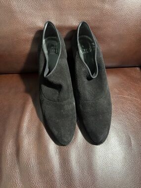 Stuart Weitzman Black Suede Pointed Ankle Booties